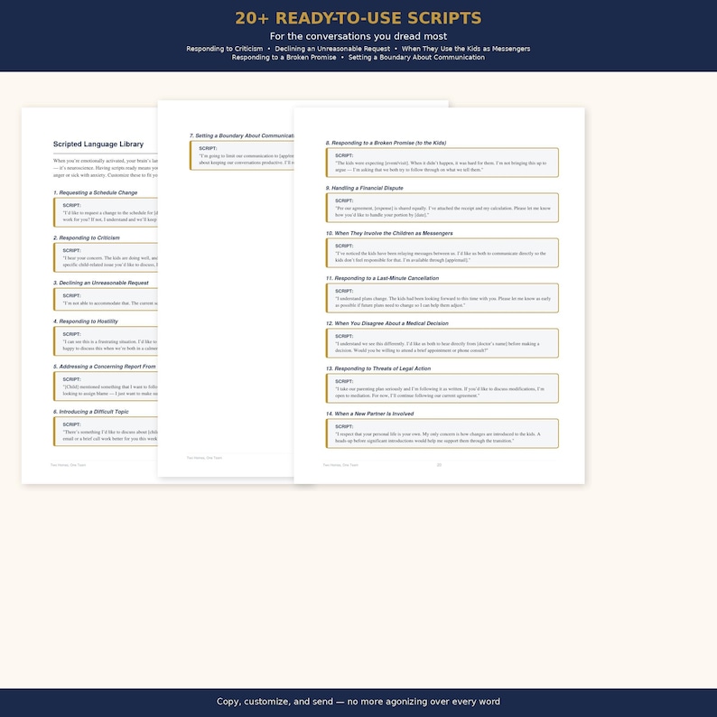 Co-parenting Workbook Printable PDF | Divorce Coparenting Journal ...