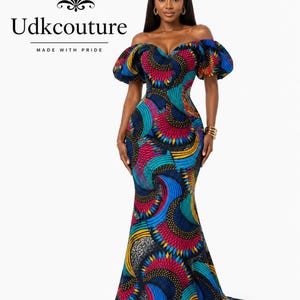 african a line dresses Beautiful African Print Dress, Long African A-Line Dress
