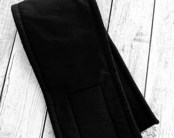 Solid Black or White, Dog Diaper Belly Band, Choose Tapered or Straight, with or without Zorb, Stop Marking,  Personalized, Fast Shipping