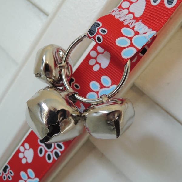 Paw Bells, Dog Potty Trainer, Paw print Ribbon, Simple Instructions Included, Hook Add On Available