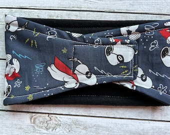 Dog Diaper Belly Band, Flying Doggie, XS, XXS, XXXS sizes only, Choose Tapered or Straight, with or without Zorb, Stop Marking, Personalized