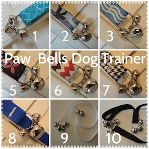 Paw Bells, Dog Housebreaking Potty Trainer, in Sturdy Poly Webbing, Instructions Included