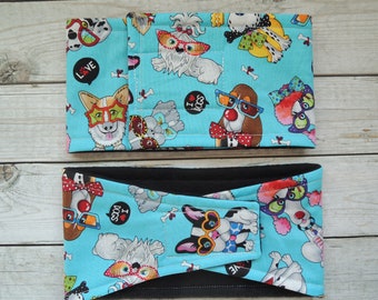 Dog Diaper Belly Band, Dogs Rule! Fabric, Choose Tapered or Straight, with or without Zorb, Stop Marking, Personalized, Fast Shipping