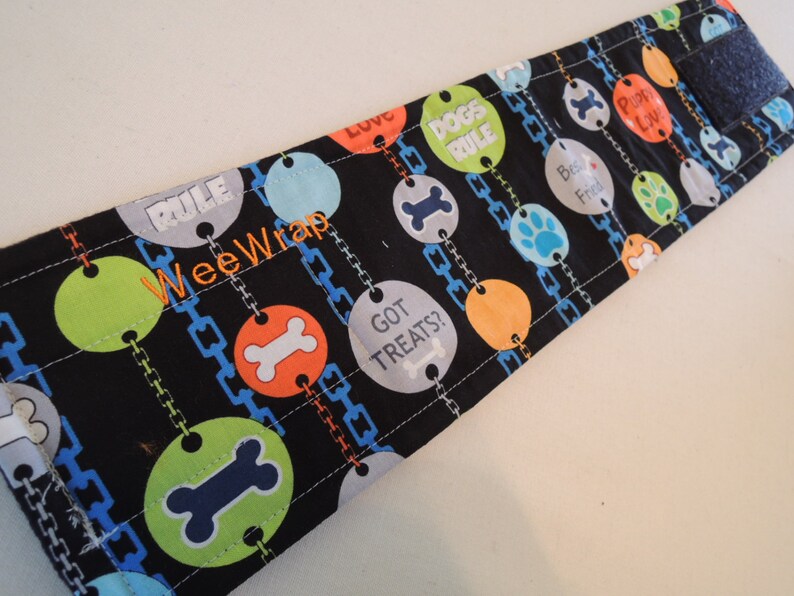 Dog Diaper Belly Band Dog Tag Fabric End Marking Male Dog Etsy