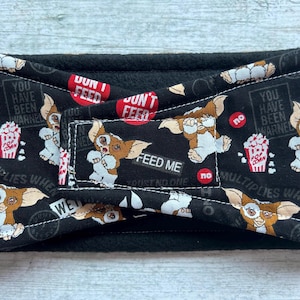 Dog Diaper Belly Band, Caution Fabric. Choose Tapered or Straight, with or without Zorb, Stop Marking,  Personalized, Fast Shipping