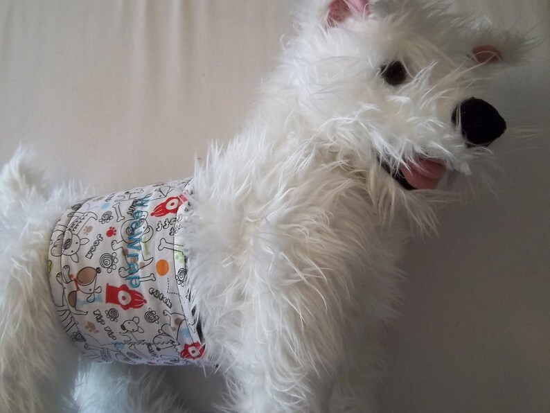 Dog Diaper Belly Band Woof Fabric Male Dog Stops Marking Etsy