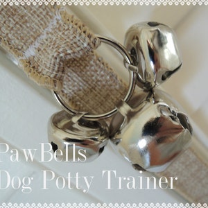 Jute Paw Bells, Dog housebreaking Potty Trainer, Instructions Included, Fast Shipping, Hook Add On Available Natural Tan Jute