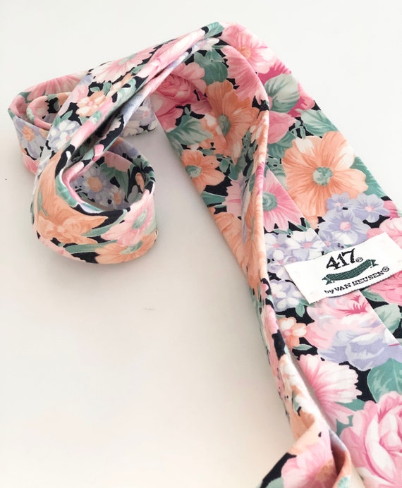 Tie- Cotton Floral Spring 100% cotton by 417 Van … - image 3