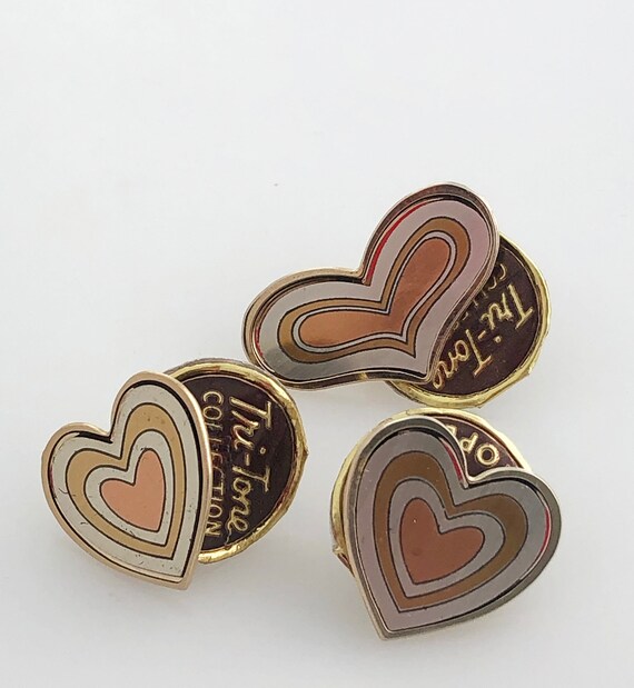 Scatter Pins - Set of three tiny matching heart s… - image 2