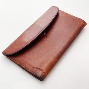 Coach Wallet mit passendem Scheckhalter - Vintage britische hellbraune Leder-Kreditkartenhalter-Münzengeldbeutel