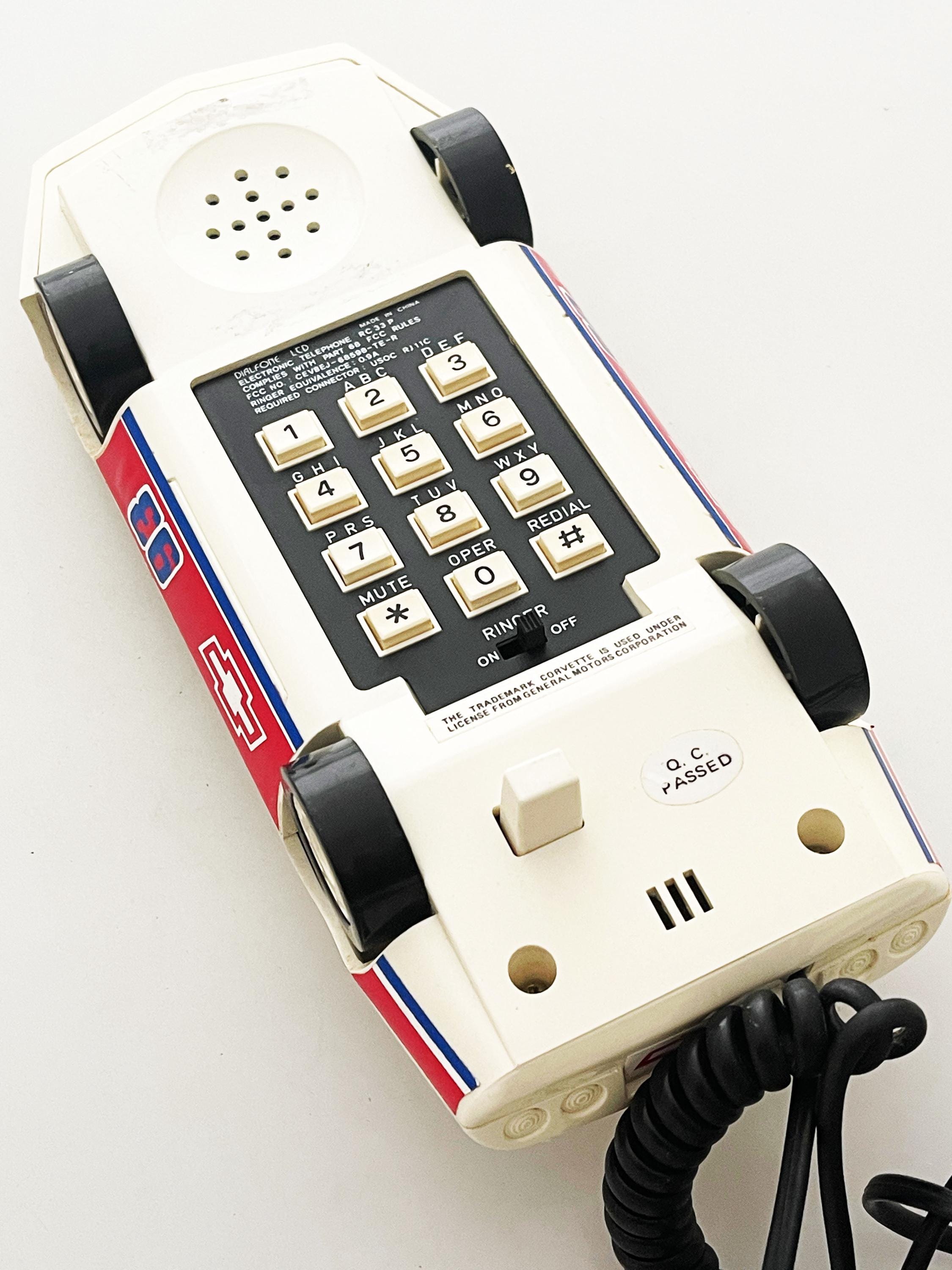 Dial up Phone- Tabletop Corvette Exxon Landline Vintage 80s