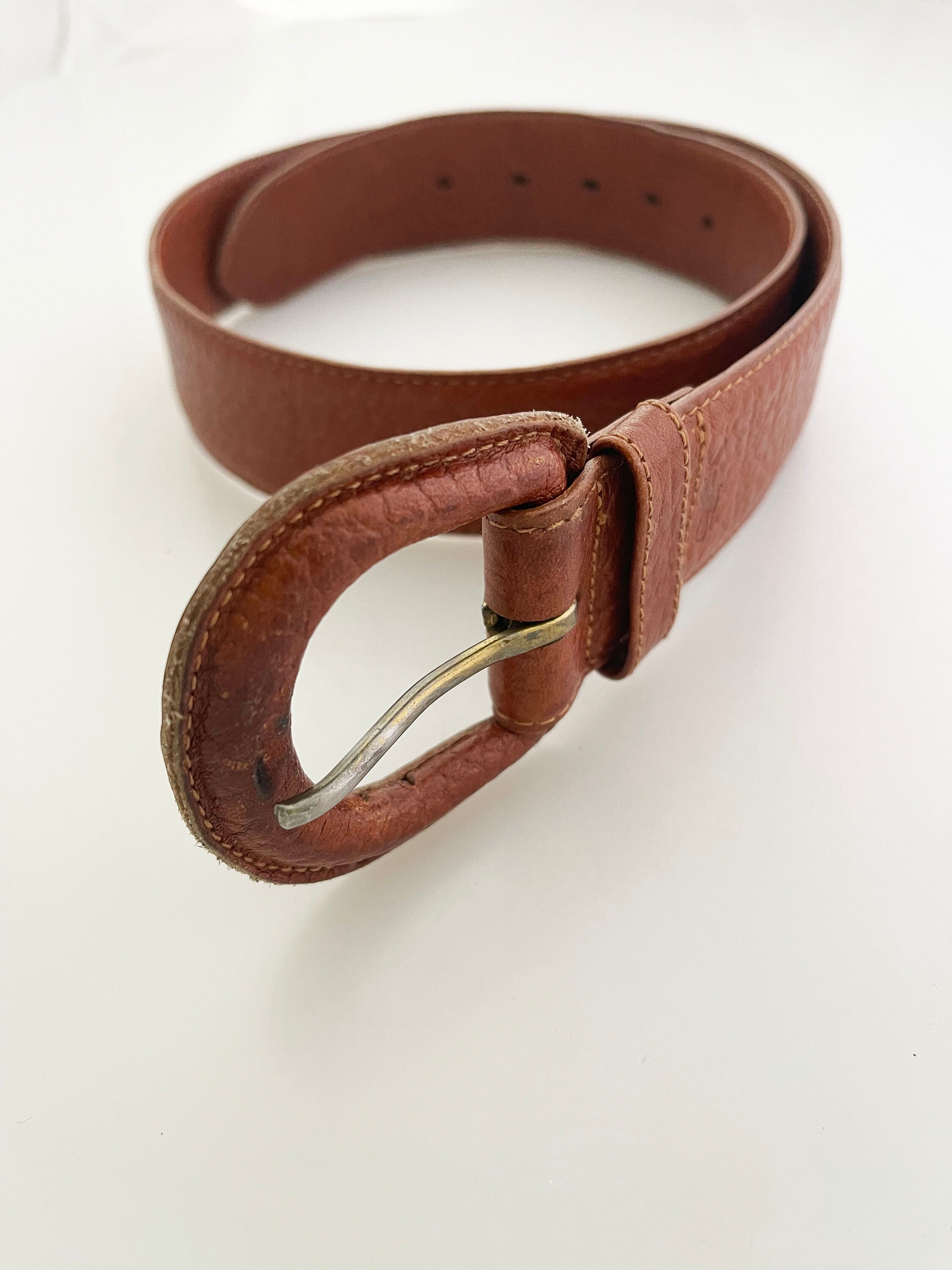Polo Ralph Lauren British Tan Belt - Thick Pebbled Leather  display picture 2