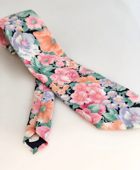 Tie- Cotton Floral Spring 100% cotton by 417 Van … - image 6