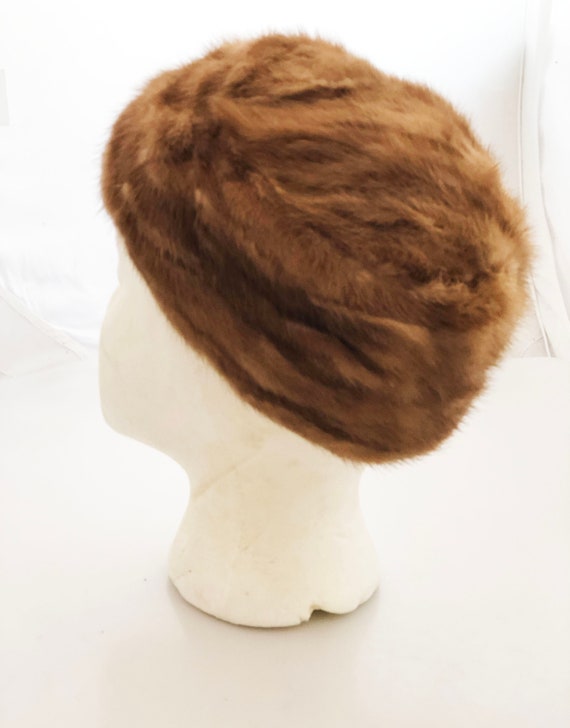 Vintage fur Hat - Mildred Davis INC retro 1950s 1… - image 4