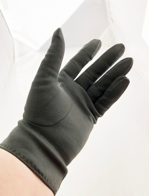 Vintage Gloves- Christian Dior Sea Island gray bo… - image 1