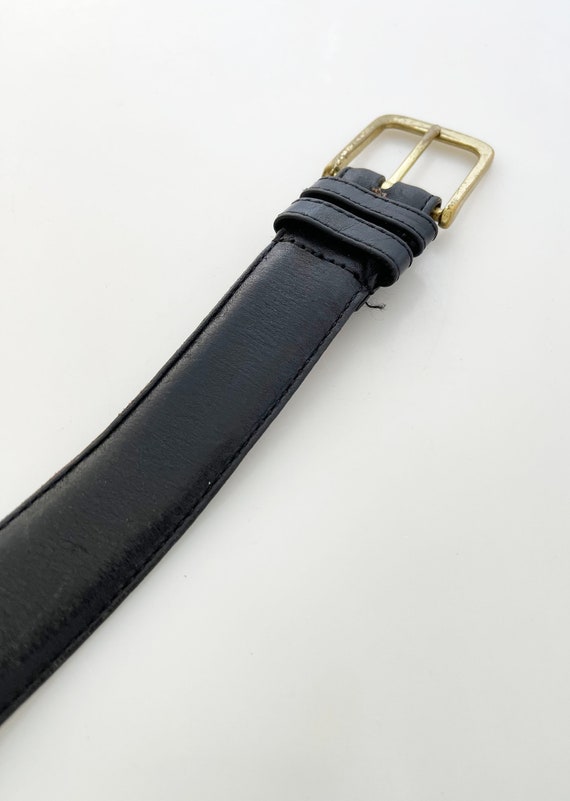 Coach Belt Mens 42 Black Leather Belt 