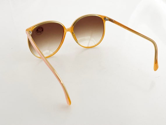 Pink Sunglasses - Oversize vintage 80s round fram… - image 4