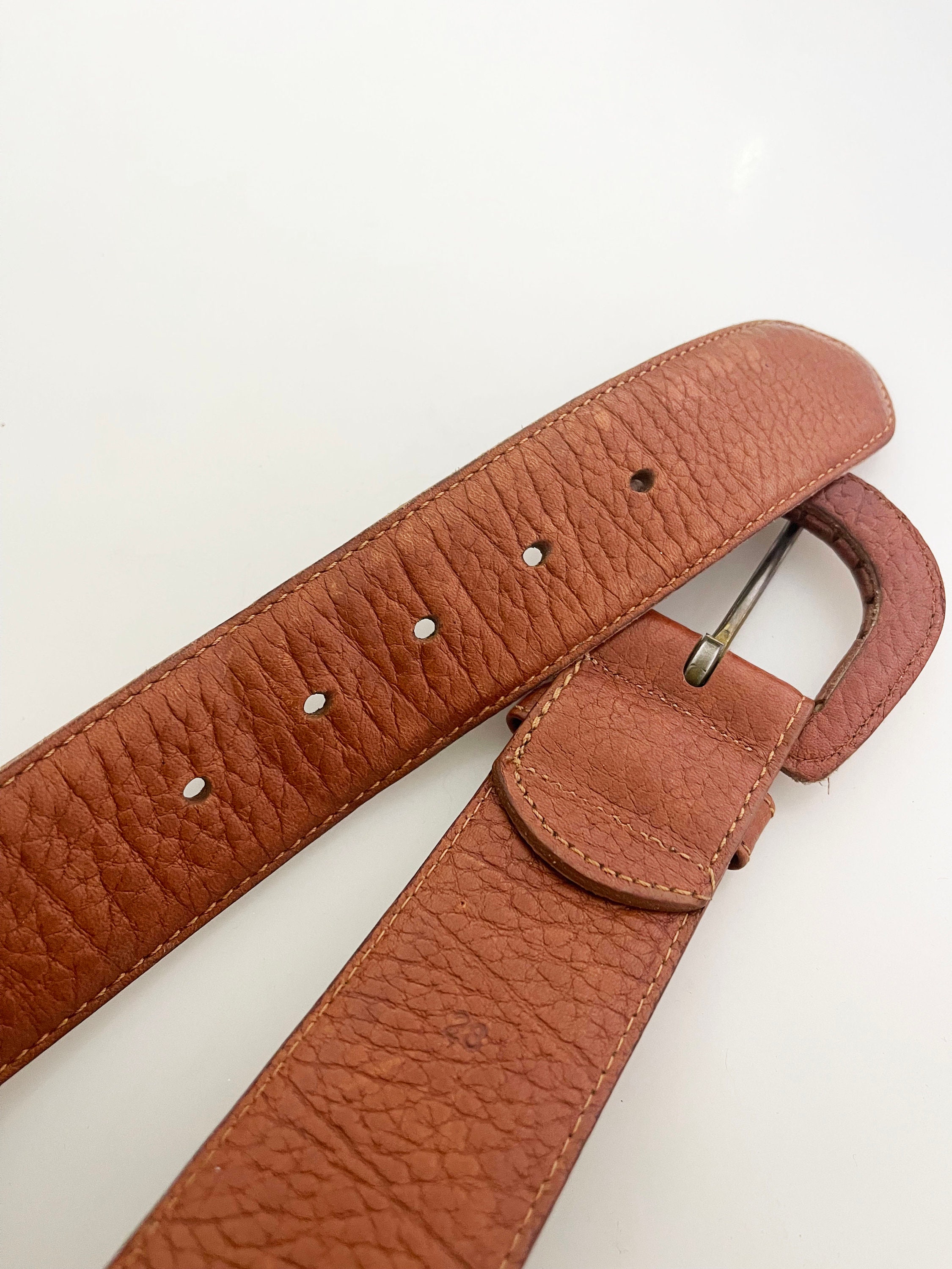 Polo Ralph Lauren British Tan Belt - Thick Pebbled Leather  display picture 3