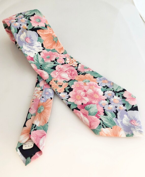 Tie- Cotton Floral Spring 100% cotton by 417 Van … - image 5