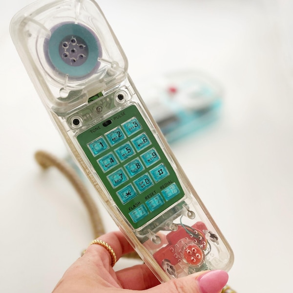 Clear Landline Phone Etsy