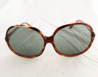 Zonnebrillen-Wide Tortoise Shell Italiaans Brown Square Frames