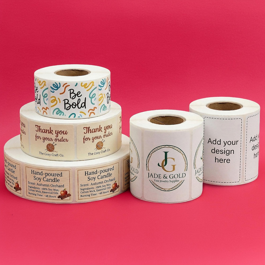 Custom Rectangle Labels on a Roll | Your Artwork | Choose Your Size ...