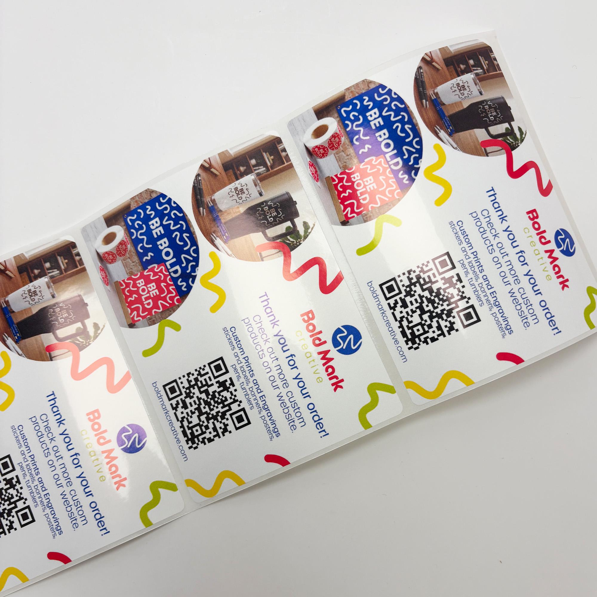 Custom Rectangle Labels on a Roll | Your Artwork | Choose Your Size ...
