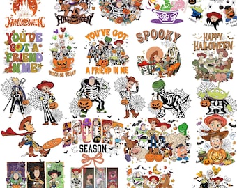 Toy Story Halloween PNG Bundle, Spooky Season Friends, Trick Treat Sublimation (Digital Download)