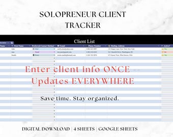 Client Management System | Organize Client Info in One Place | Auto-Generated Email, Call & Mailing Lists | Small Business Tool