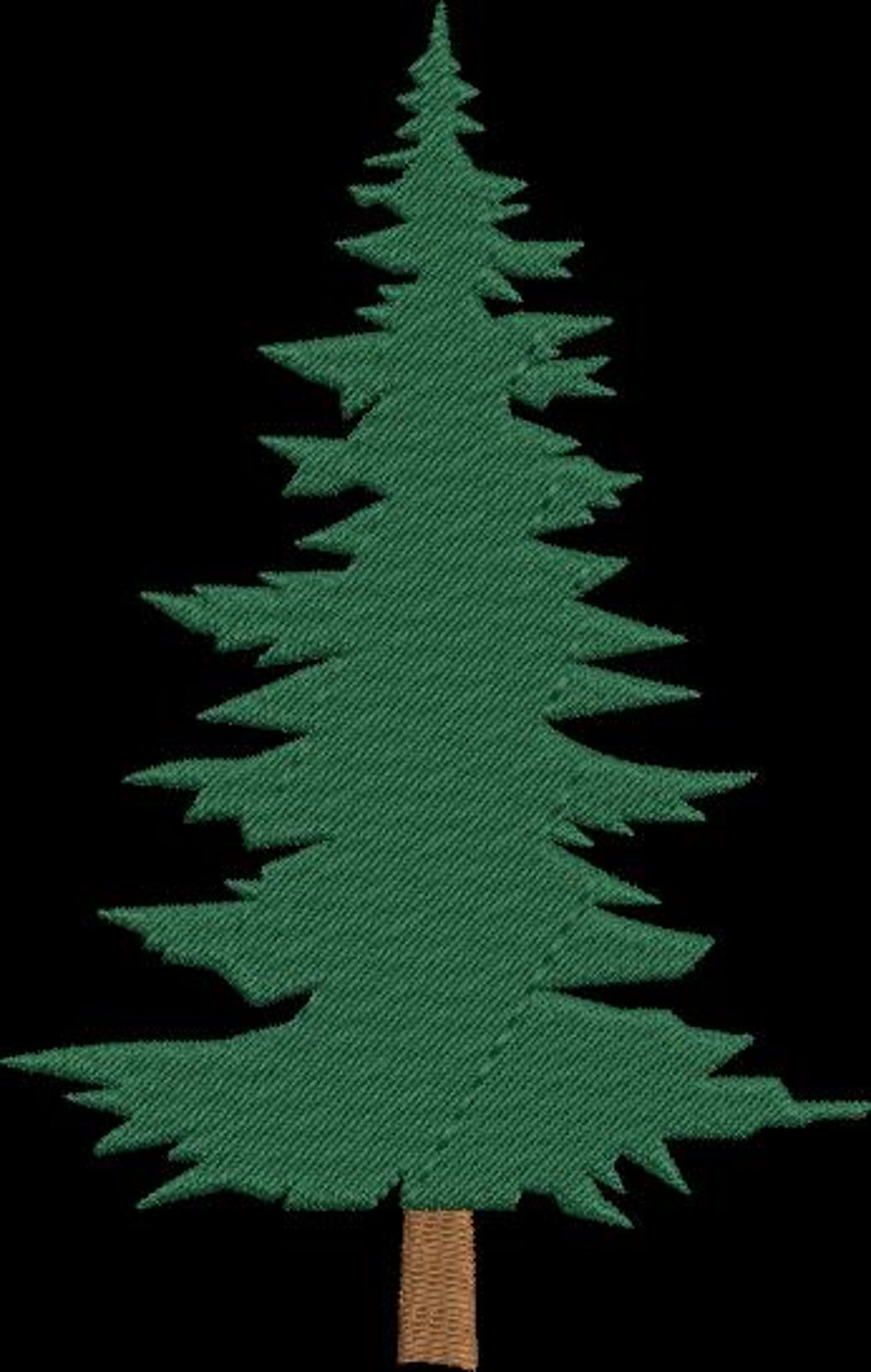 Pine Tree Embroidery Design Bundle - 3 Evergreen Trees Embroidery ...
