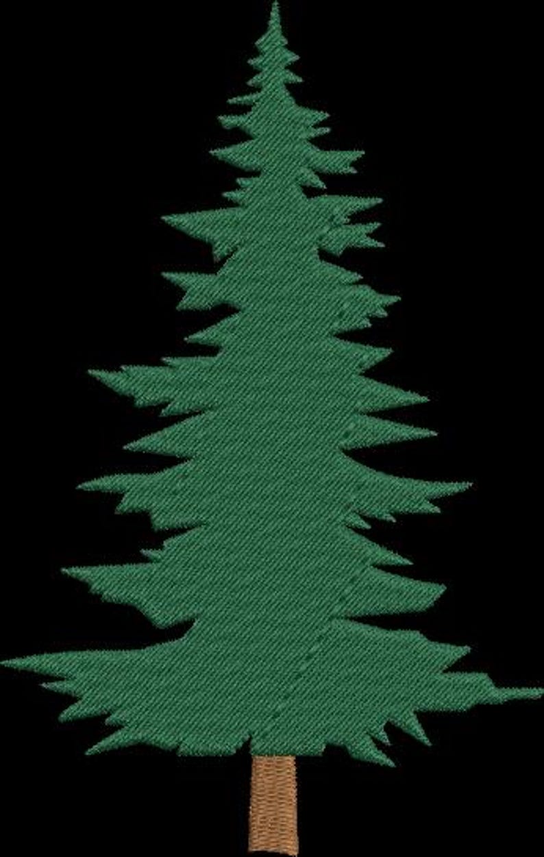 Pine Tree Embroidery Design Bundle - 3 Evergreen Trees Embroidery ...