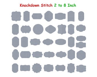 Knockdown Stitch Machine Embroidery File Bundle Laydown Stitch Embroidery Files for Towels for Blankets for Beanies 36 Shapes and 13 Sizes