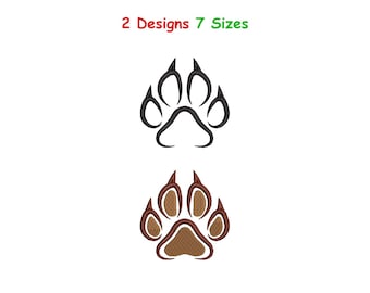 Mini Lion Paw Print Embroidery Design - Paw Mini Embroidery - Machine Embroidery Design - Lion Paw Silhouette - Small Paw - 7 Sizes