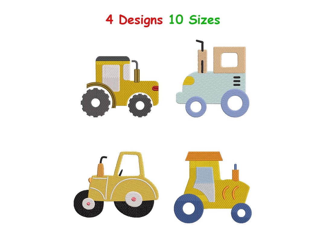 Tractor Farm Embroidery File - Tractor Machine Embroidery - Farm ...