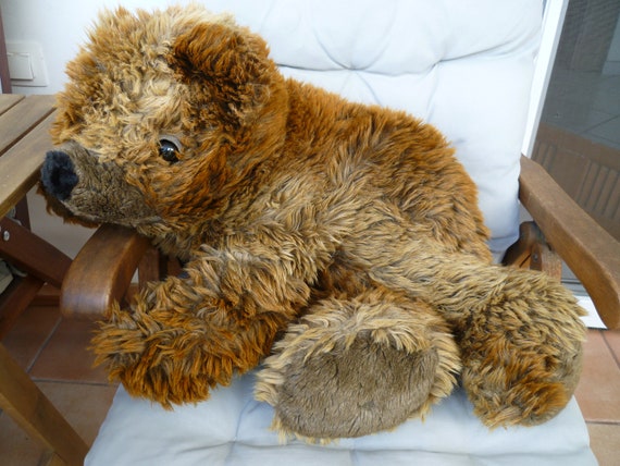 グリズリー　テディベア　アンティーク　ビンテージ ヴィンテージ、シギキッド、大型、グリズリー、ぬいぐるみ