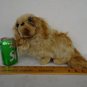 large,1960&#39;s/70&#39;s vintage,Steiff Pekingese,Peky,dog,label 3330,00,mohair,swivel head,glass eyes,silverscript button.