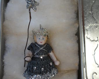 Poupée Ancienne Frozen Hertwig - Porcelaine, Années 1920/30, 11 Cm