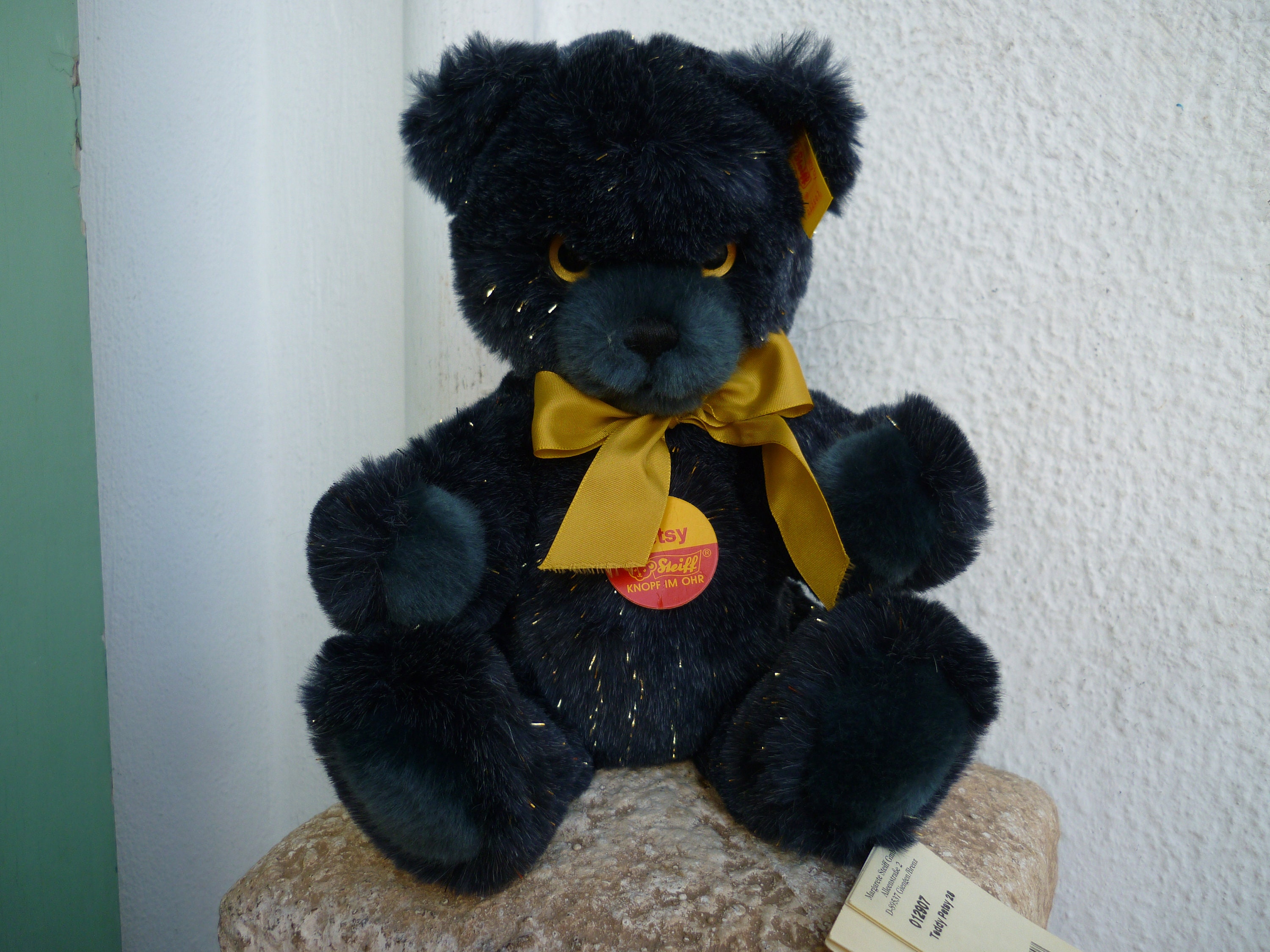 Very Rare Steiff Petsy Bear, Navy Blue Gold Flecks, 1996-98 - Etsy