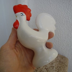 vintage,1970&#39;s,painted ceramic cockerel,decorative old pottery,Easter decoration.