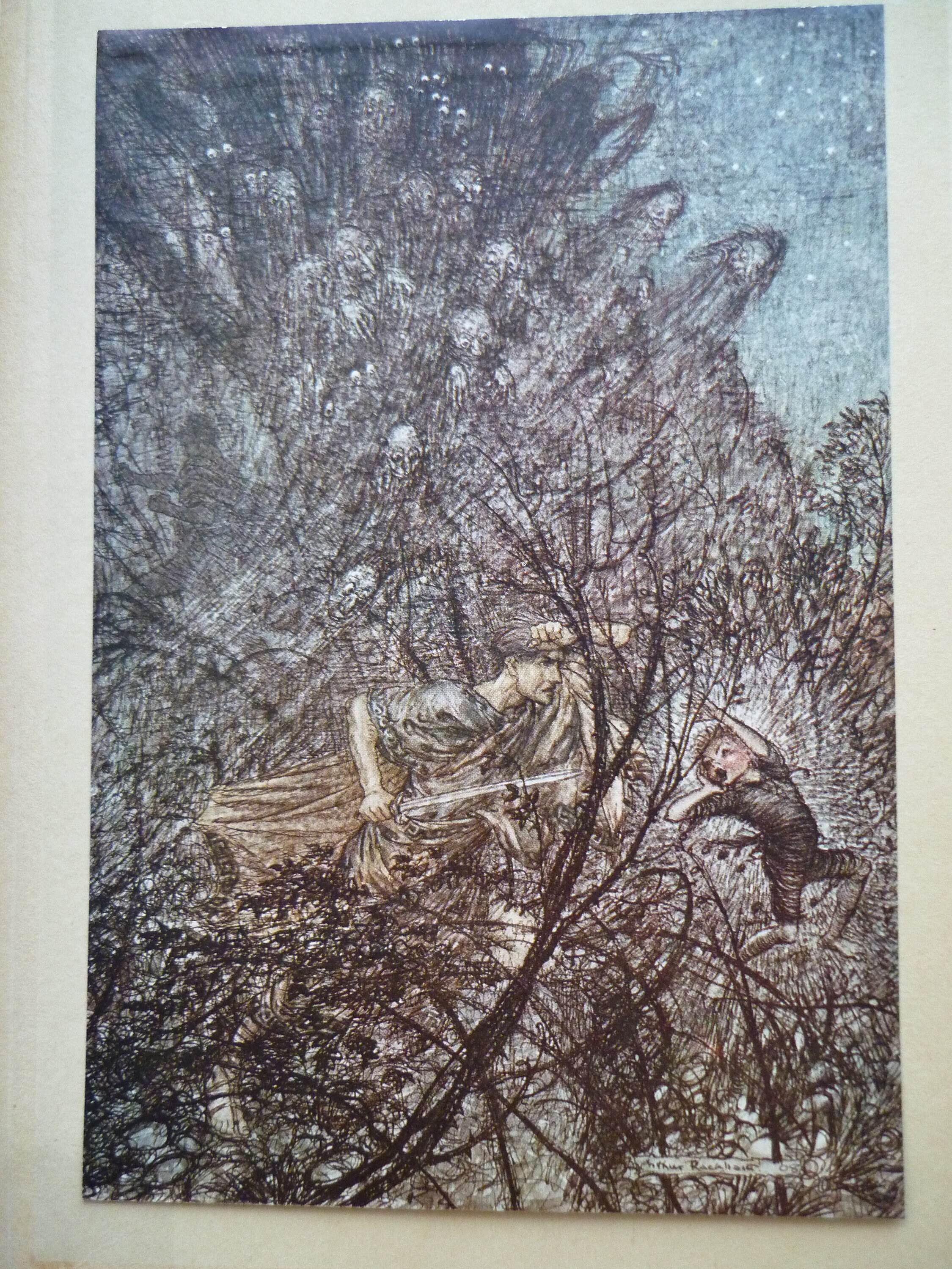 Original 1920 Arthur Rackham, Tipped in Book Plate, Print. up and Down ...