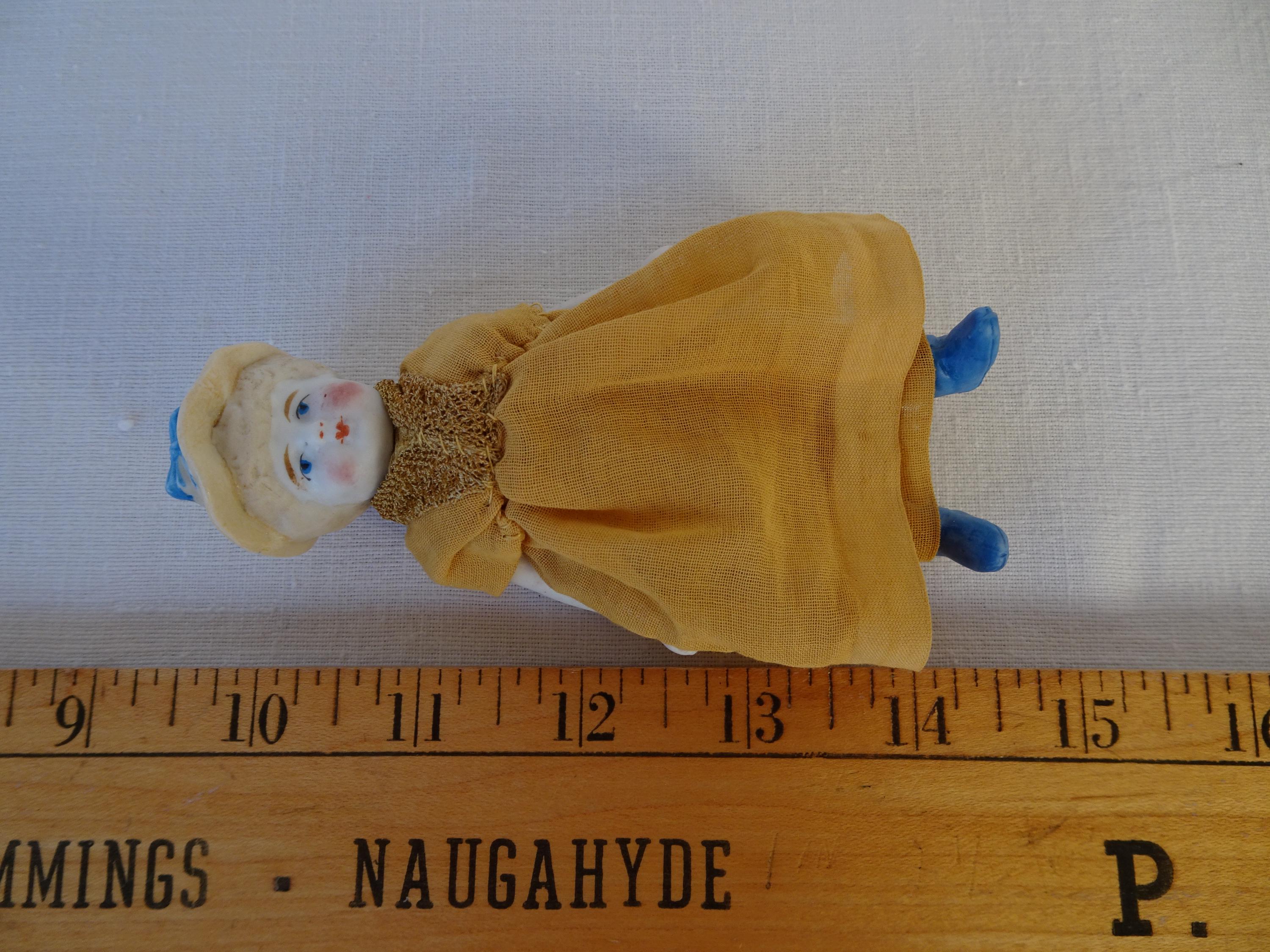 Rare Et Magnifique Poupée mignonnette 16 Cm Allemande Biscuit Doll