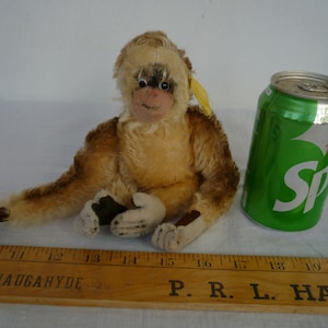 Zeldzame,vintage,5&#39;&#39;Steiff-gibbon, klein, klein mohair mohair, siverscript-knop.