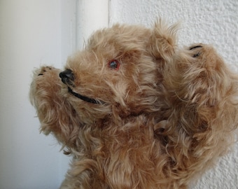 vintage,ooak,handmade,mohair teddy bear,fully jointed,13''glass eyes.