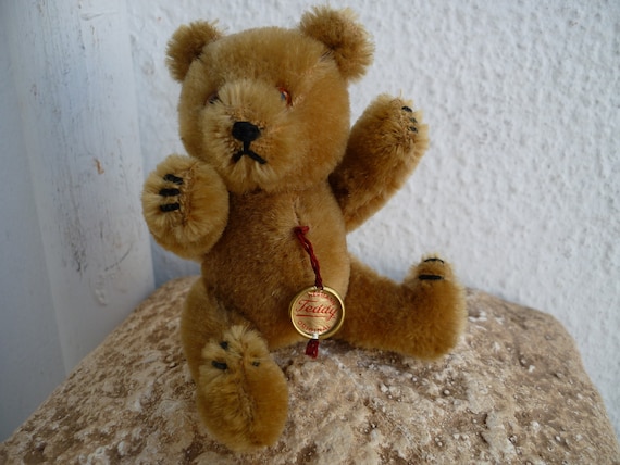 15 JOINTED TEDDY BEAR HANDMADE Button Eyes Plush STUFFED ANIMAL CROCHET  TOY