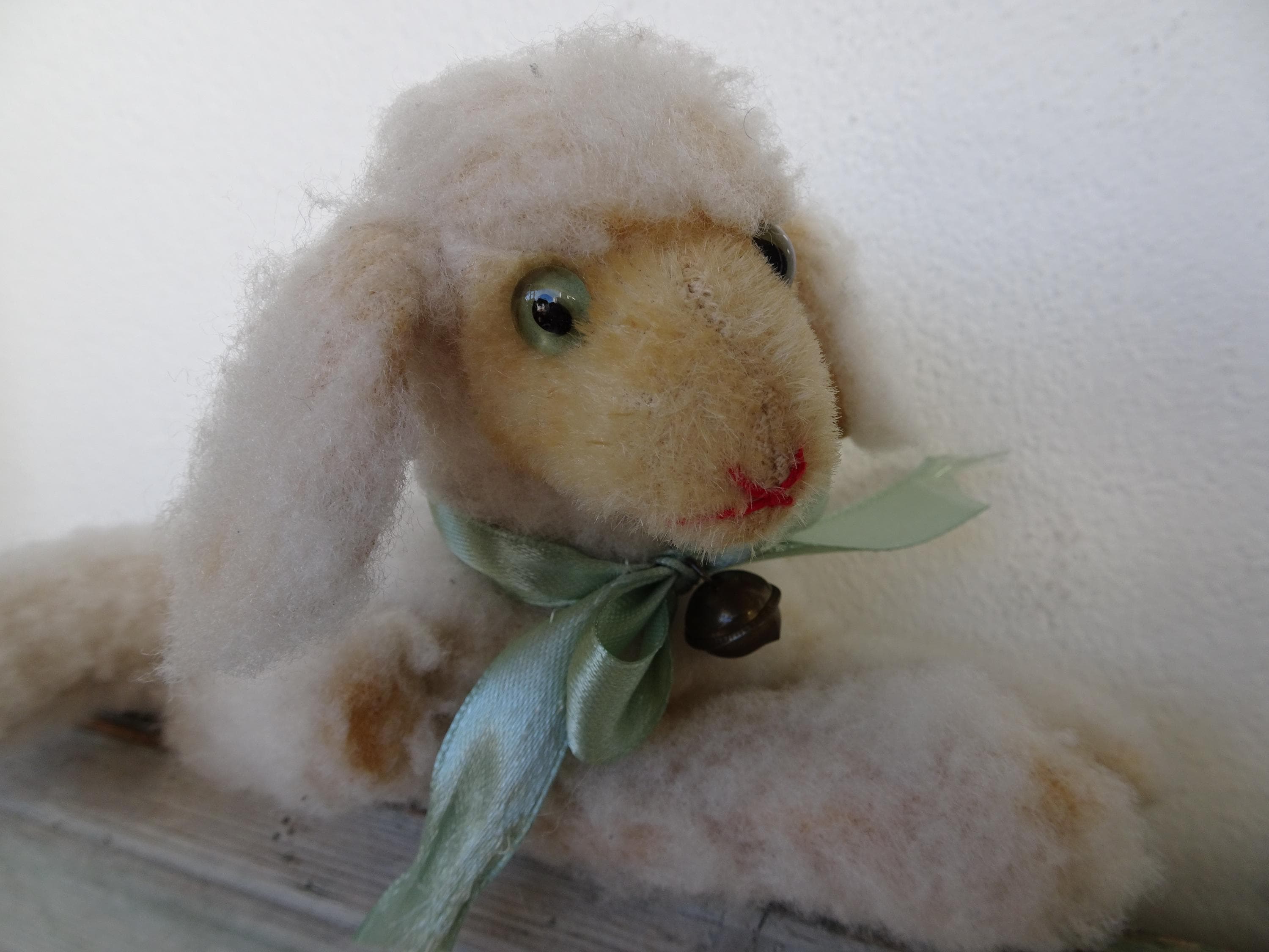 Ancienne Peluche Mouton Des Années 30 – 30 Cm, état Impeccable, Peut-être Steiff