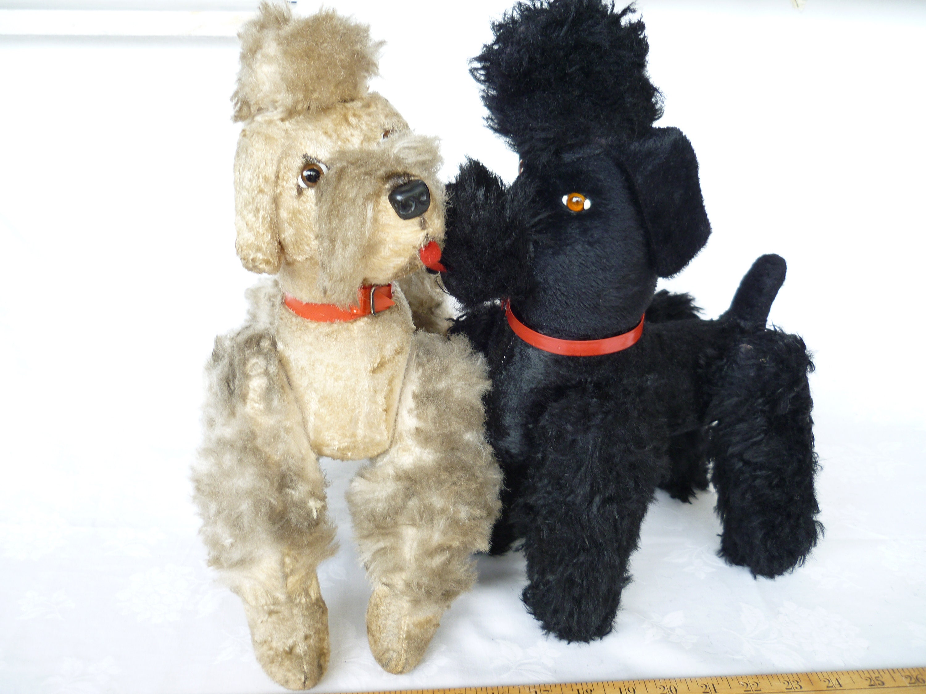 フランスアンティーク　黒　プードル　犬　ぬいぐるみ　アンティークベア　のお友達に フランスアンティーク黒プードル犬ぬいぐるみアンティークベアのお友達に