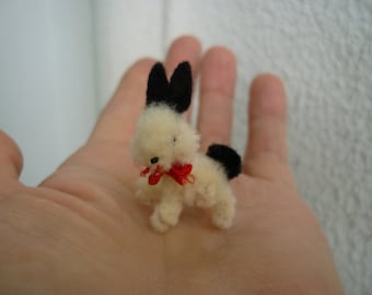 Vintage Ara Wool Bunny, Handmade Miniature Rabbit, Austria