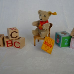 1990&#39;s Steiff,vintage,4&#39;&#39; ungelenker Teddybär 0207/12 mit beweglichen Gliedern,gelenkkopf,alle ids,Miniatur Bär