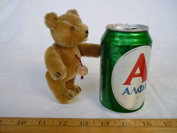 Vintage Hermann Teddy Bear, 5'' Jointed Mohair Plush, West Germany