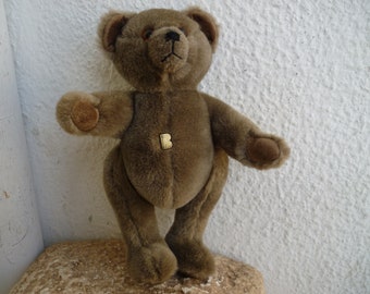 Oso de peluche vintage Blechschmidt de mohair, ojos de cristal articulados, 18 cm (7 pulgadas)